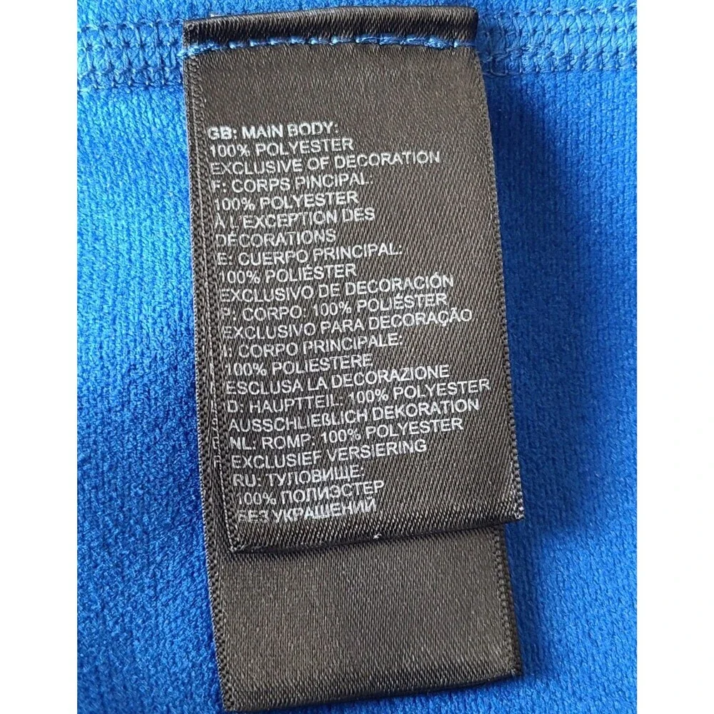 The North Face Mens XL 1/4 Zip Pullover Blue Big Leap Performance Fleece Logo